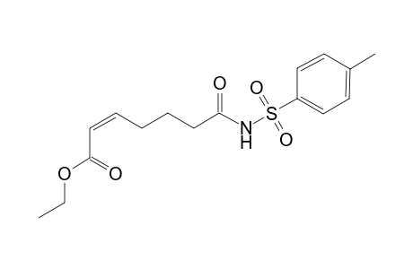 (Z)-7-keto-7-(tosylamino)hept-2-enoic acid ethyl ester