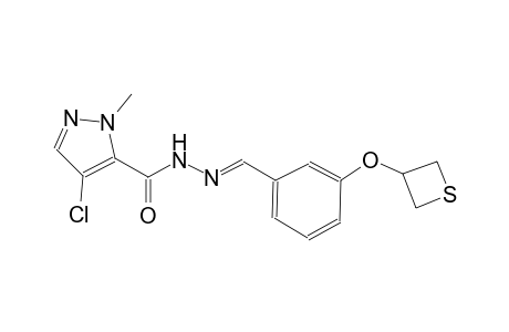 4-chloro-1-methyl-N'-{(E)-[3-(3-thietanyloxy)phenyl]methylidene}-1H-pyrazole-5-carbohydrazide
