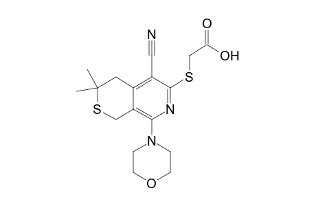 2-[(5-cyano-3,3-dimethyl-8-morpholin-4-yl-1,4-dihydrothiopyrano[3,4-c]pyridin-6-yl)sulfanyl]acetic acid