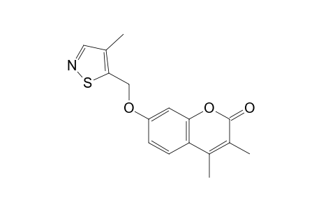 2H-1-Benzopyran-2-one, 3,4-dimethyl-7-[(4-methyl-5-isothiazolyl)methoxy]-