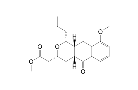 1H-Naphtho[2,3-c]pyran-3-acetic acid, 3,4,4a,5,10,10a-hexahydro-9-methoxy-5-oxo-1-propyl-, methyl ester, (1.alpha.,3.alpha.,4a.beta.,10a.beta.)-(.+-.)-