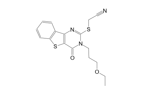 {[3-(3-ethoxypropyl)-4-oxo-3,4-dihydro[1]benzothieno[3,2-d]pyrimidin-2-yl]sulfanyl}acetonitrile