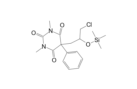 2,4,6(1H,3H,5H)-Pyrimidinetrione, 5-[3-chloro-2-[(trimethylsilyl)oxy]propyl]-1,3-dimethyl-5-phenyl-