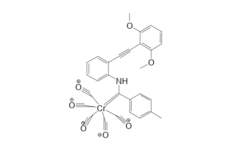 Pentacarbonyl{[2'-(<2",6"-dimethoxyphenyl>ethynyl)phenylamino]-(p-tolyl)carbene}-chromium