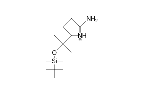 5-Amino-2-(1-<T-butyl-dimethyl-silyloxy>-1-methyl-ethyl)-3,4-dihydro-2H-pyrrolium cation