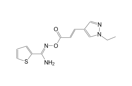 N'-{[(2E)-3-(1-ethyl-1H-pyrazol-4-yl)-2-propenoyl]oxy}-2-thiophenecarboximidamide