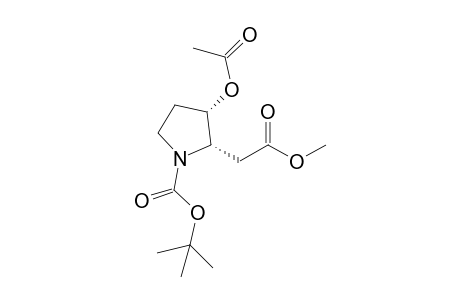 (2S,3S)-3-Acetoxy-2-methoxycarbonylmethyl-pyrrolidine-1-carboxylic acid tert-butyl ester