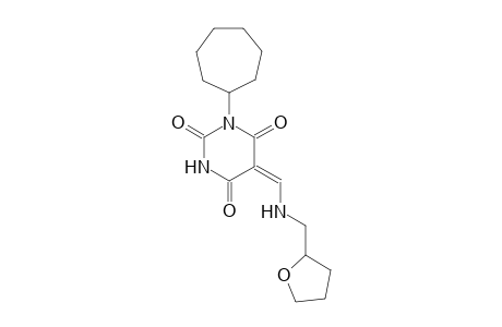 (5E)-1-cycloheptyl-5-{[(tetrahydro-2-furanylmethyl)amino]methylene}-2,4,6(1H,3H,5H)-pyrimidinetrione