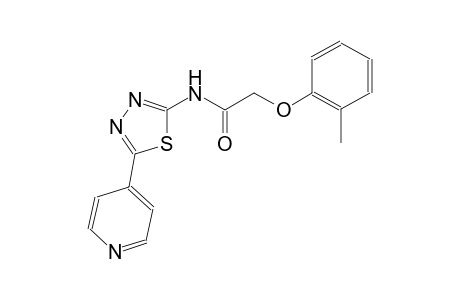 2-(2-methylphenoxy)-N-[5-(4-pyridinyl)-1,3,4-thiadiazol-2-yl]acetamide