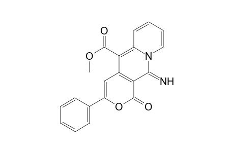 Methyl 1,11-dihydro-11-imino-1-oxo-3-phenylpyrano[4,3-b]quinolizine-5-carboxylate