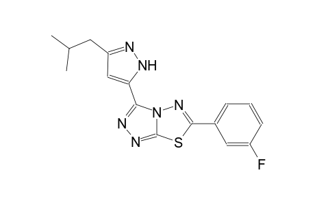 [1,2,4]triazolo[3,4-b][1,3,4]thiadiazole, 6-(3-fluorophenyl)-3-[3-(2-methylpropyl)-1H-pyrazol-5-yl]-