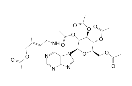 (2R,3R,4S,5R,6R)-2-(6-((E)-4-acetoxy-3-methylbut-2-enylamino)-7H-purin-7-yl)-6-(acetoxymethyl)tetrahydro-2H-pyran-3,4,5-triyl triacetate