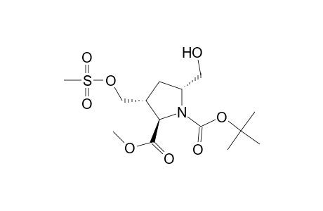 Methyl (2R*,3R*,5R*)-1-(tert-Butoxycarbonyl)-5-(hydroxymethyl)-3-[[(methylsulfonyl)oxy]methyl]pyrrolidine-2-carboxylate