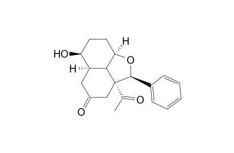 (2S*,2aR*,5aR*,6S*,8aR*,8bR*)-2a-Acetyl-6-hydroxy-2-phenylperhydronaphtho[1.8-bc]furan-4-one