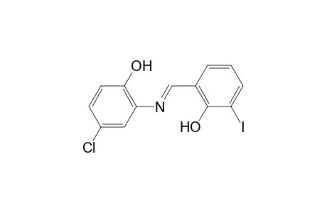 4-Chloro-2-([(E)-(2-hydroxy-3-iodophenyl)methylidene]amino)phenol