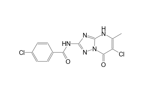 4-chloro-N-(6-chloro-5-methyl-7-oxo-4,7-dihydro[1,2,4]triazolo[1,5-a]pyrimidin-2-yl)benzamide