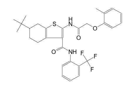 6-tert-Butyl-2-[2-(2-methylphenoxy)ethanoylamino]-N-[2-(trifluoromethyl)phenyl]-4,5,6,7-tetrahydro-1-benzothiophene-3-carboxamide