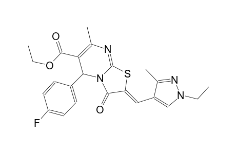 ethyl (2Z)-2-[(1-ethyl-3-methyl-1H-pyrazol-4-yl)methylene]-5-(4-fluorophenyl)-7-methyl-3-oxo-2,3-dihydro-5H-[1,3]thiazolo[3,2-a]pyrimidine-6-carboxylate