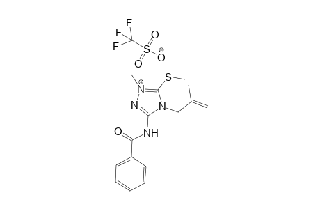 5-Benzoylamino-4-methallyl-2-methyl-3-methylmercapto-1,2,4-triazolium tetrafluoromethanesulfonate