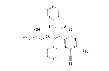 5-(2-(2,3-Dihydroxypropoxy)-2-phenyl-1-N-phenylthiocarbamoylethenyl)-6-oxo-1,6-dihydropyrazine-2,3-dicarbonitrile