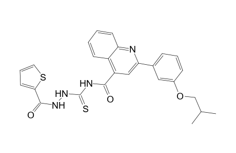 2-(3-isobutoxyphenyl)-N-{[2-(2-thienylcarbonyl)hydrazino]carbothioyl}-4-quinolinecarboxamide