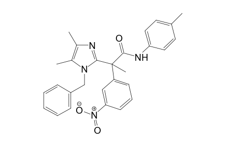 2-(1-Benzyl-4,5-dimethylimidazol-2-yl)-2-(3-nitrophenyl)propionic acid N-(4-methylphenyl)amide