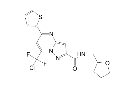 7-[chloranyl-bis(fluoranyl)methyl]-N-(oxolan-2-ylmethyl)-5-thiophen-2-yl-pyrazolo[1,5-a]pyrimidine-2-carboxamide