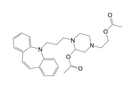 3-Acetoxy-4-(3-(5H-dibenz[b,f]azepin-5-yl)propyl)-1-(2-acetoxyethyl)piperazine