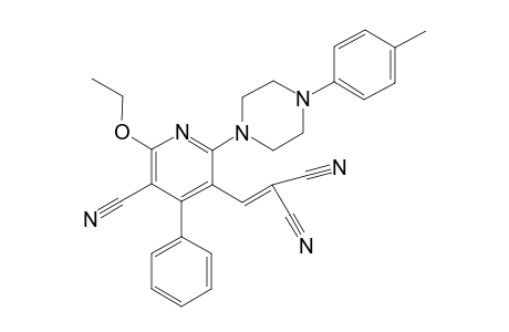 3-Cyano-2-ethoxy-5-(2,2-dicyanovinyl)-6-{N-4-(o-tolyl)piperazinyl}-4-phenylpyridine