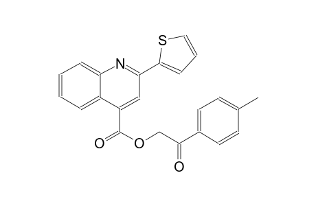 4-quinolinecarboxylic acid, 2-(2-thienyl)-, 2-(4-methylphenyl)-2-oxoethyl ester