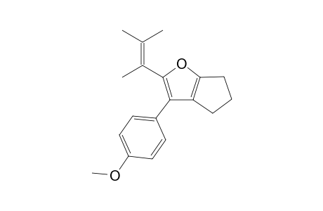 3-(4-Methoxyphenyl)-2-(3-methylbut-2-en-2-yl)-5,6-dihydro-4Hcyclopenta[b]furan