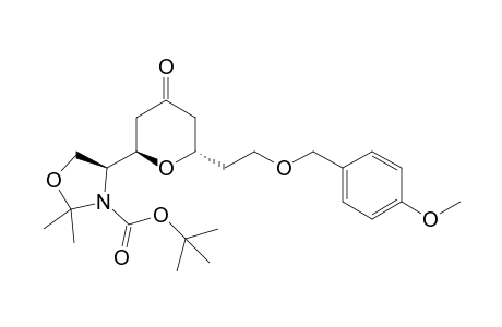 (S)-tert-Butyl 4-((2R,6S)-6-(2-(4-methoxybenzyloxy)ethyl)-4-oxo-tetrahydro-2H-pyran-2-yl)-2,2-dimethyloxazolidine-3-carboxylate