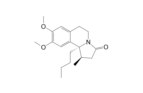 (1RS,10bSR)-8,9-Dimethoxy-10b-butyl-1-methyl-1,5,6,10b-tetrahydropyrrolo[2,1-a]isoquinolin-3-one