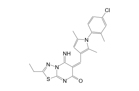 (6E)-6-{[1-(4-chloro-2-methylphenyl)-2,5-dimethyl-1H-pyrrol-3-yl]methylene}-2-ethyl-5-imino-5,6-dihydro-7H-[1,3,4]thiadiazolo[3,2-a]pyrimidin-7-one