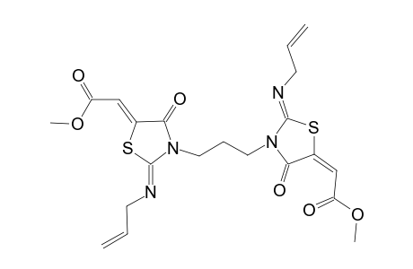 (2Z,2'E)-dimethyl-2,2'-[(2Z,2'Z)-3,3'-(propane-1,3-diyl)-bis(2-allylimino)-4-oxothiazolidin-3-yl-5-ylidene)]diacetate