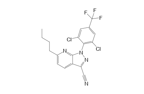 6-Butyl-1-(2,6-dichloro-4-(trifluoromethyl)phenyl)-1H-pyrazolo[3,4-b]pyridine-3-carbonitrile