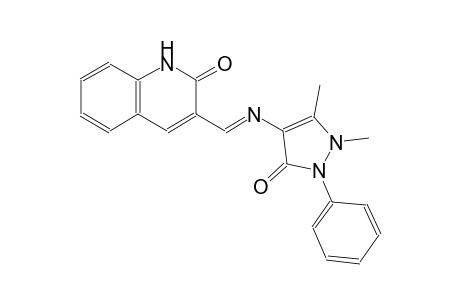 3-{(E)-[(1,5-dimethyl-3-oxo-2-phenyl-2,3-dihydro-1H-pyrazol-4-yl)imino]methyl}-2(1H)-quinolinone