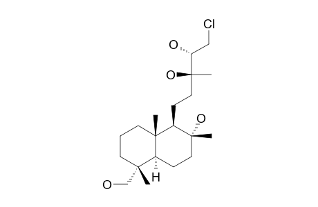 15-CHLORO-LABDAN-8-ALPHA,13-BETA,14S,18-TETRAOL