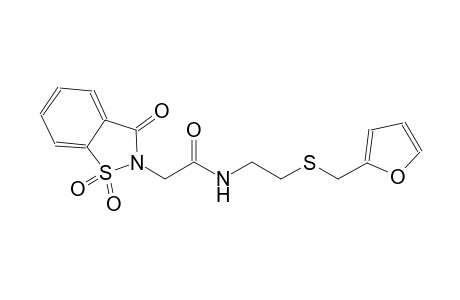 2-(1,1-dioxido-3-oxo-1,2-benzisothiazol-2(3H)-yl)-N-{2-[(2-furylmethyl)sulfanyl]ethyl}acetamide