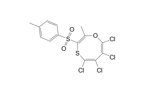 1,4-Oxathiocin, 5,6,7,8-tetrachloro-2-methyl-3-[(4-methylphenyl)sulfonyl]-