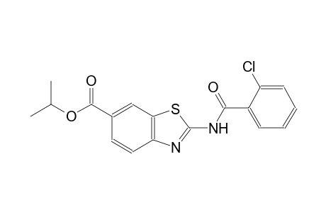 6-benzothiazolecarboxylic acid, 2-[(2-chlorobenzoyl)amino]-, 1-methylethyl ester