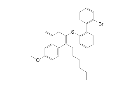 2-(((1E)-1-allyl-2-(4-methoxyphenyl)oct-1-en-1-yl)thio)-2'-bromobiphenyl