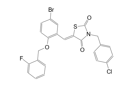 2,4-thiazolidinedione, 5-[[5-bromo-2-[(2-fluorophenyl)methoxy]phenyl]methylene]-3-[(4-chlorophenyl)methyl]-, (5Z)-