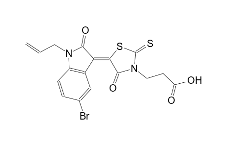 3-thiazolidinepropanoic acid, 5-[5-bromo-1,2-dihydro-2-oxo-1-(2-propenyl)-3H-indol-3-ylidene]-4-oxo-2-thioxo-, (5Z)-