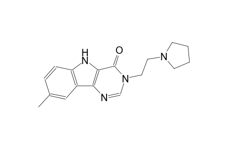 8-methyl-3-[2-(1-pyrrolidinyl)ethyl]-3,5-dihydro-4H-pyrimido[5,4-b]indol-4-one