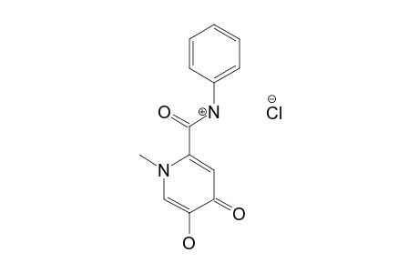 5-HYDROXY-1-METHYL-4(1H)-PYRIDINONE-2-CARBOXYLIC-ACID-PHENYLAMIDE-HYDROCHLORIDE