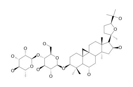 20R,24S-EPOXY-9-BETA,19-CYClOLANOSTANE-3-BETA,6-ALPHA,16-BETA,25-TETROL-3-O-ALPHA-L-RHAMNOPYRANOSYL-(1->4)-BETA-D-GLUCOPYRANOSIDE