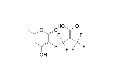 3-{[(2E)-1,1-difluoro-3-hydroxy-3-methoxy-2-(trifluoromethyl)-2-propenyl]sulfanyl}-4-hydroxy-6-methyl-2H-pyran-2-one