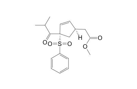 Methyl [(1S*,4S*)-4-benzenesulfonyl-4-(2-methylpropanoyl)-2-cyclopenten-1-yl]acetate