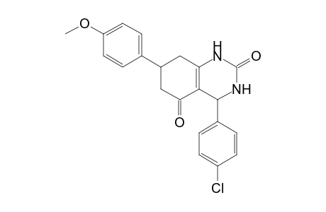 7-(4-Methoxyphenyl)-4-(4-chlorophenyl)-2-oxo-1,2,3,4,5,6,7.8-octahydroquinazoline-5-one